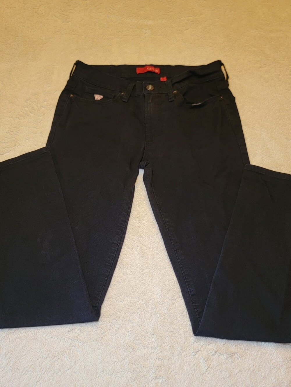 GUESS Men's Brit Rocker Slim Tapered Jeans 32x32 Black Denim Like New